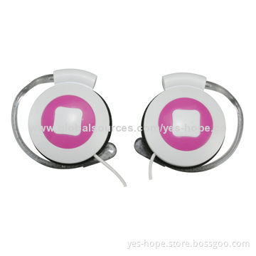 Fashionable stereo clip on earphone for mp3 player
